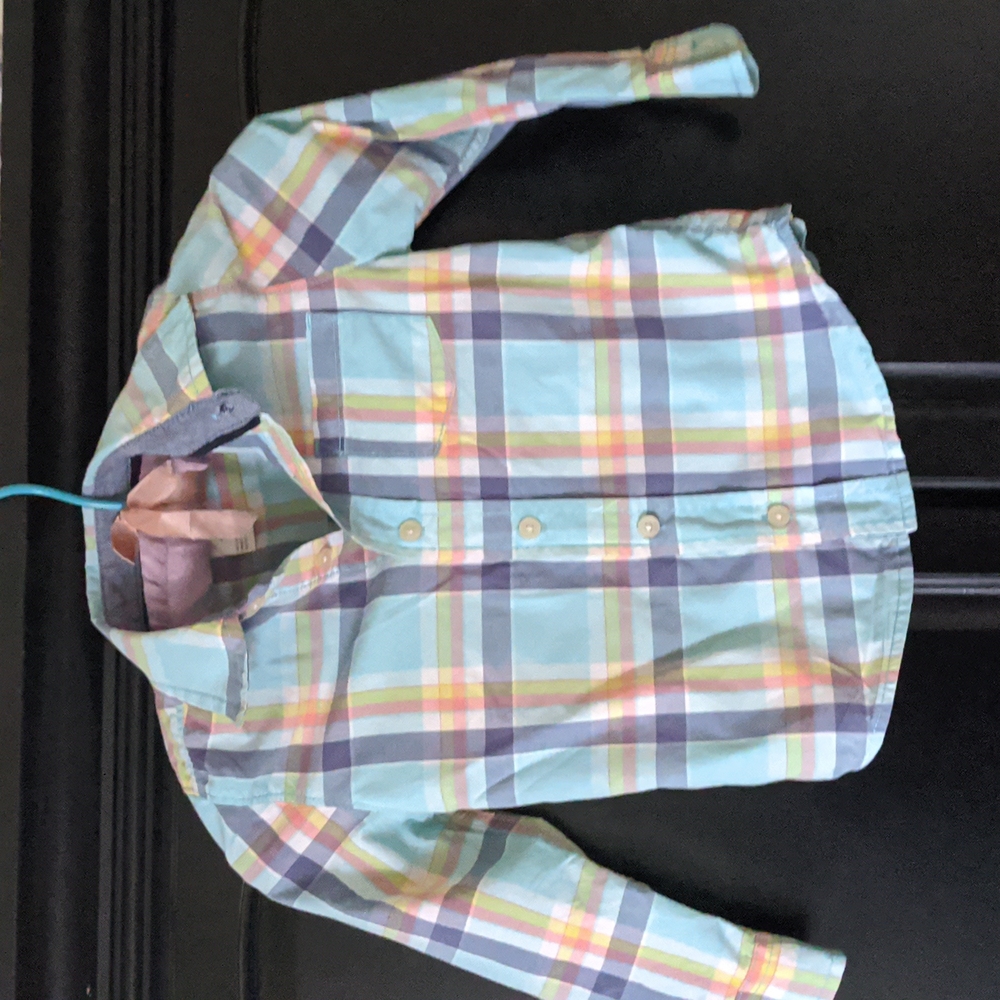 🐻4T, Oshkosh B'Gosh, plaid 100% cotton shirt